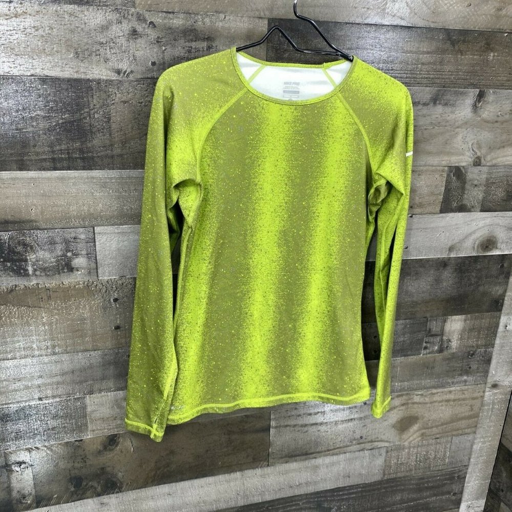 Nike Pro Long Sleeve Fleece Lined Athletic Top MED - Picture 2 of 7